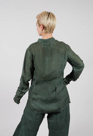 Button Through Blouse in Pine Cloud - 2470402