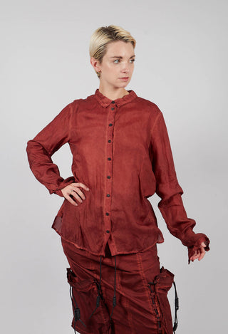 Button Through Blouse in Crab Cloud - 2470402