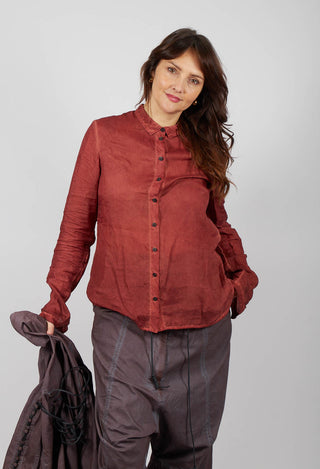 Button Through Blouse in Crab Cloud - 2470402