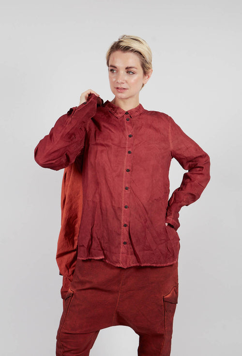 Button Through Blouse in Crab Cloud - 2470402