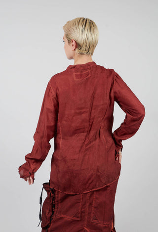 Button Through Blouse in Crab Cloud - 2470402