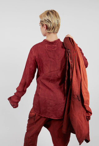 Button Through Blouse in Crab Cloud - 2470402