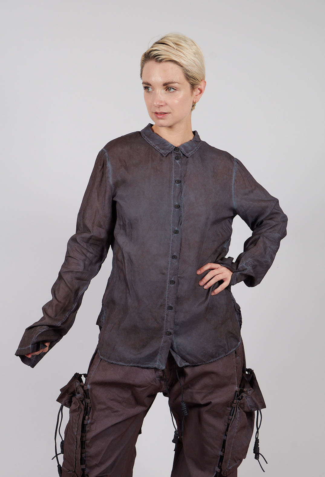 Button Through Blouse in Flamingo Cloud - 2470402