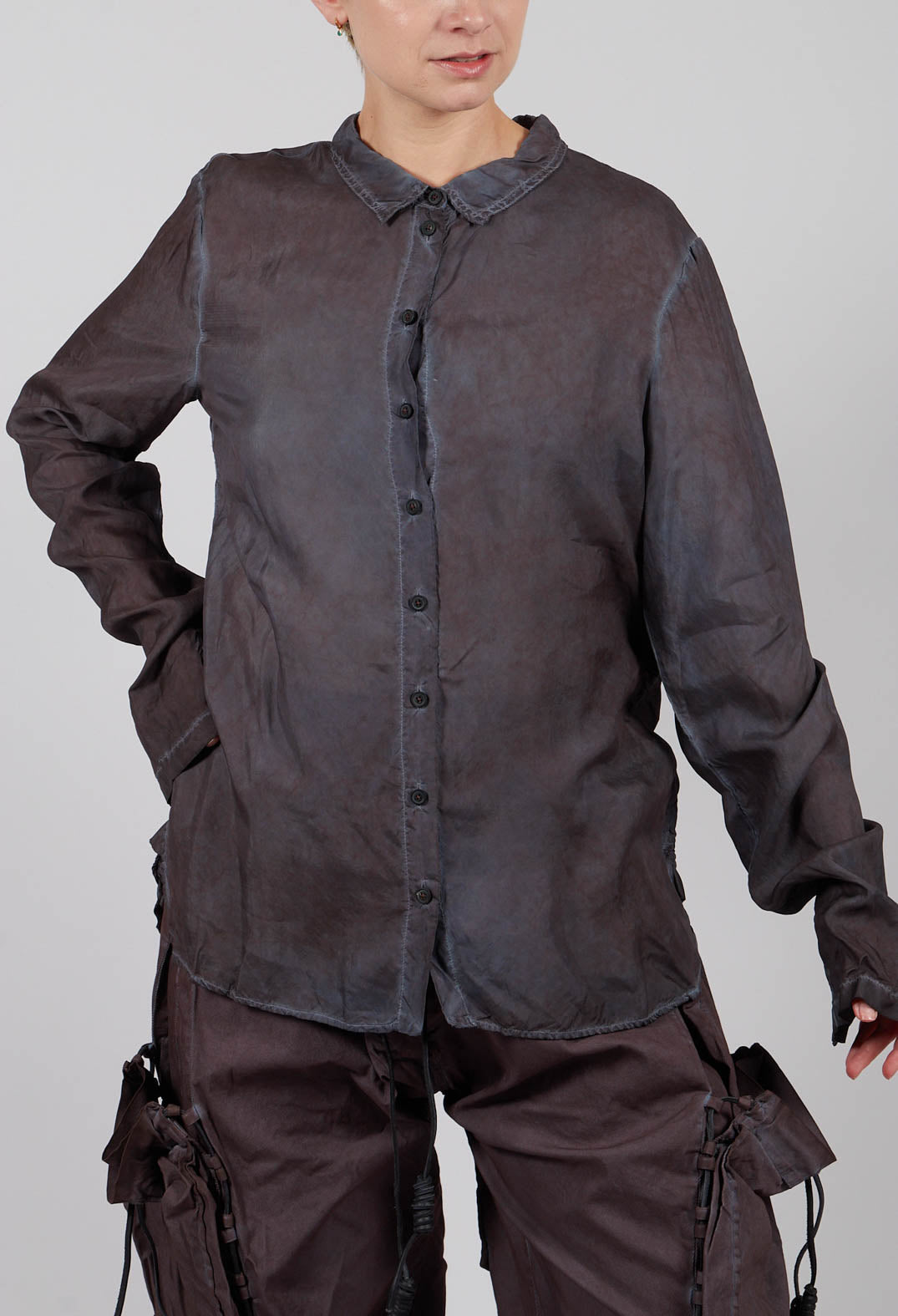 Button Through Blouse in Flamingo Cloud - 2470402