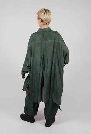 Relaxed Fit Shirt Dress in Pine Cloud - 2470903