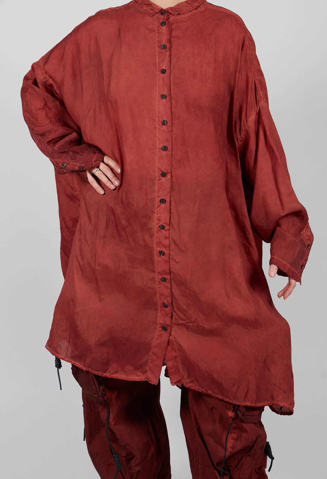 Relaxed Fit Shirt Dress in Crab Cloud - 2470903