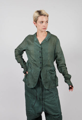 Button Up Jacket in Pine Cloud - 2471105