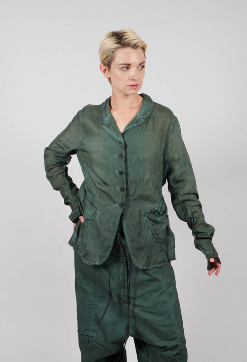 Button Up Jacket in Pine Cloud - 2471105