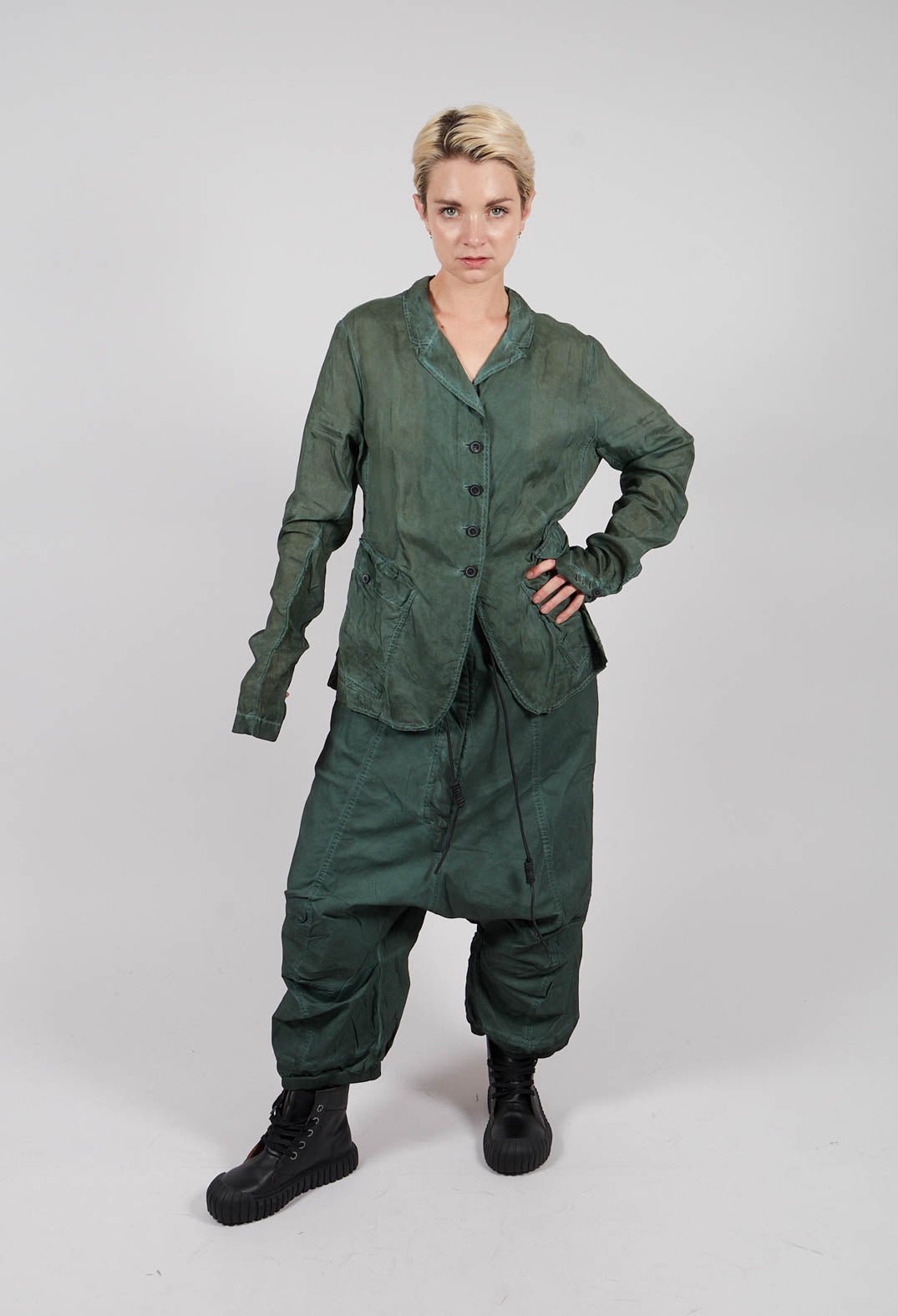 Button Up Jacket in Pine Cloud - 2471105