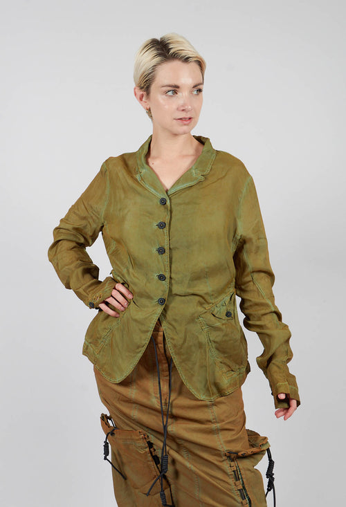 Button Up Jacket in Lagoon Cloud - 2471105