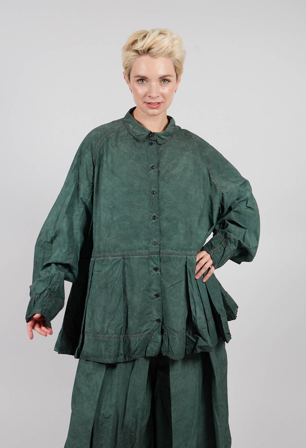 Relaxed Fit Blouse in Pine Cloud - 2530401