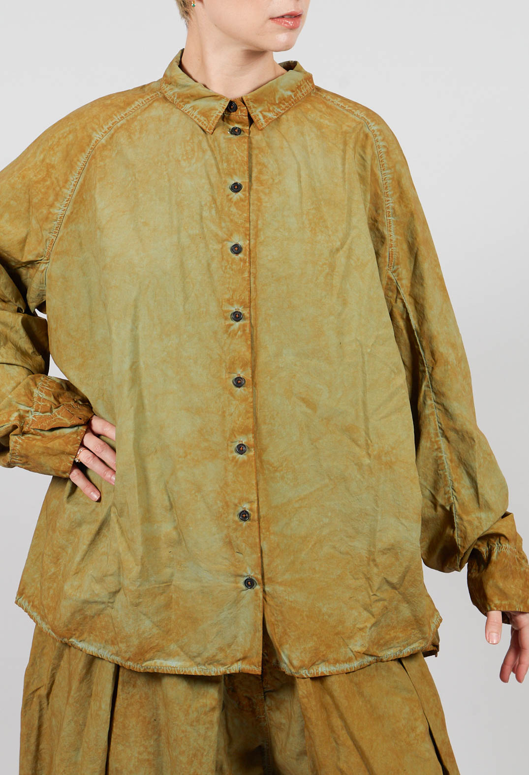 Relaxed Fit Shacket in Lagoon Cloud - 2530402