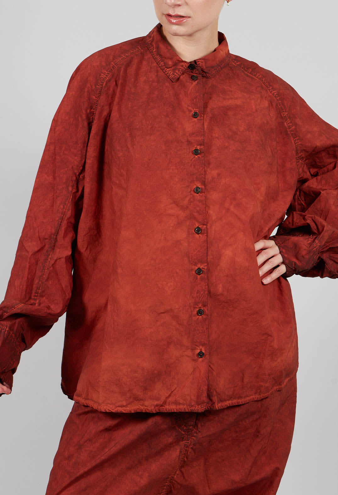Relaxed Fit Shacket in Crab Cloud - 2530402