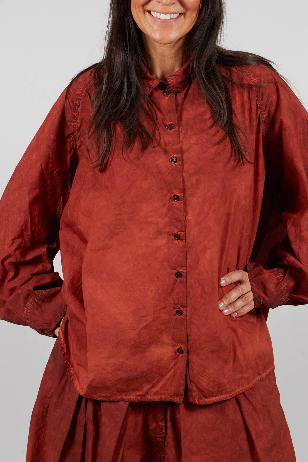 Relaxed Fit Shacket in Crab Cloud - 2530402