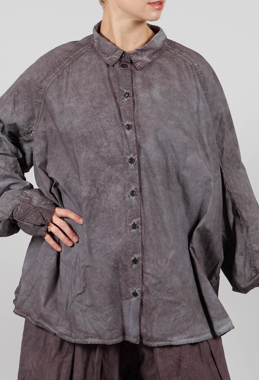Relaxed Fit Shacket in Flamingo Cloud - 2530402