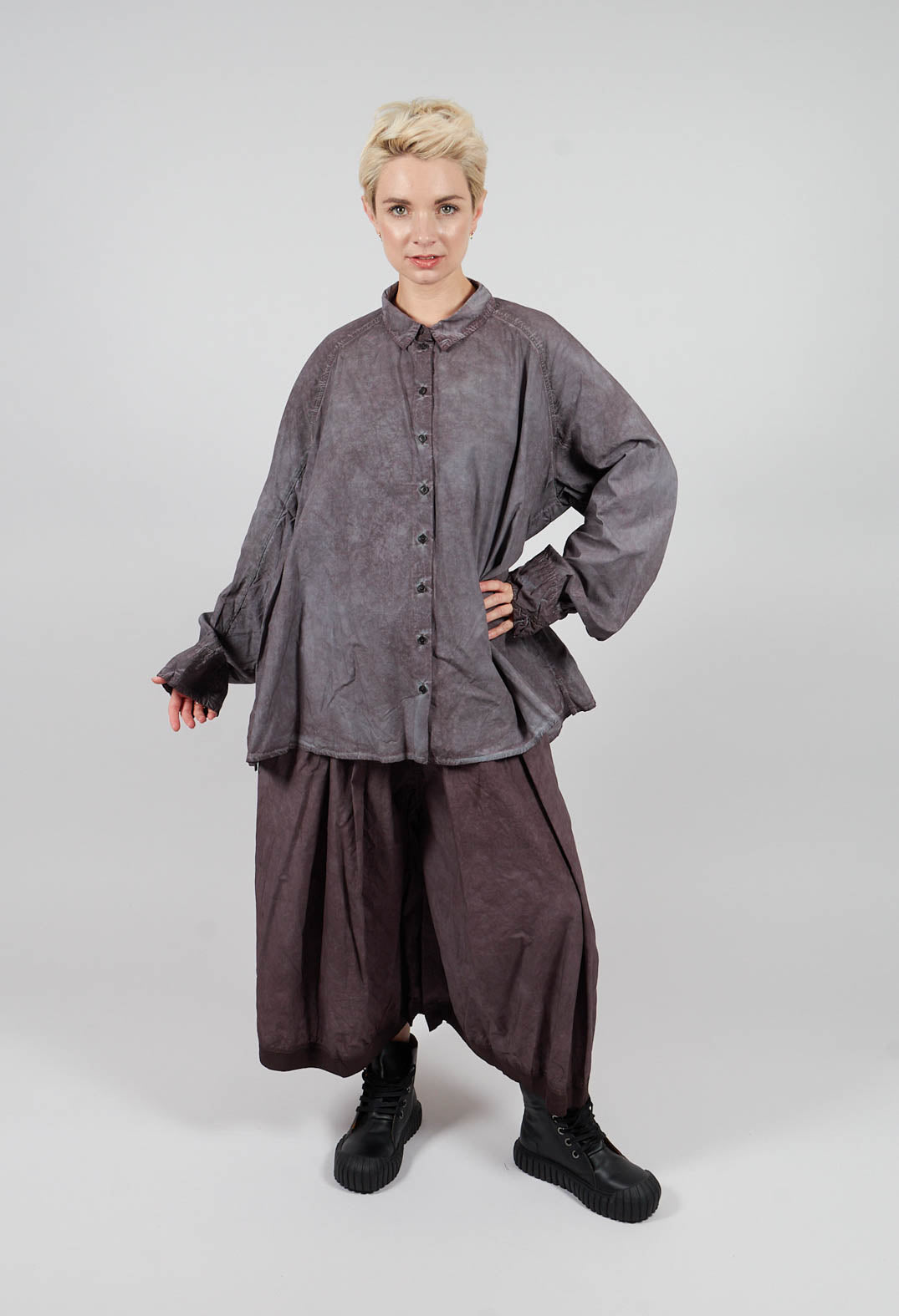 Relaxed Fit Shacket in Flamingo Cloud - 2530402