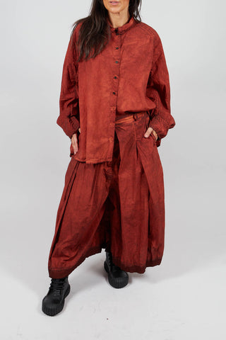 Box Pleat Culottes in Crab Cloud - 2530106