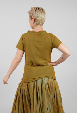 Cowl Neck T-Shirt in Lagoon Cloud - 2560502