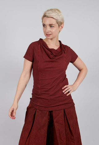 Cowl Neck T-Shirt in Crab Cloud - 2560502