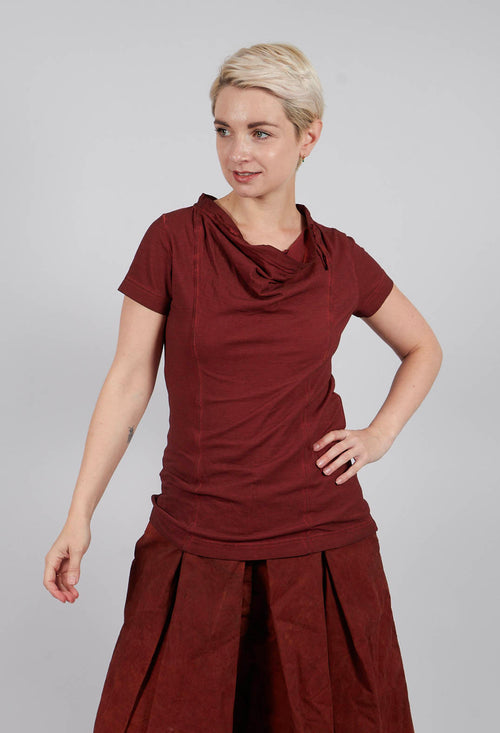 Cowl Neck T-Shirt in Crab Cloud - 2560502