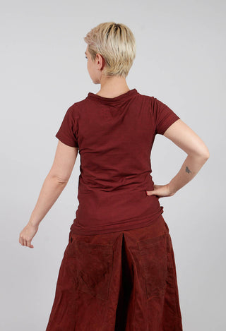 Cowl Neck T-Shirt in Crab Cloud - 2560502