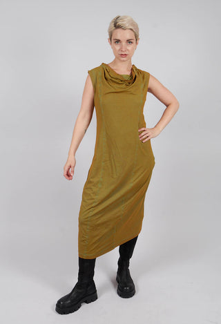 Cowl Neck Fitted Dress in Lagoon Cloud - 2560903