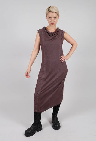 Cowl Neck Fitted Dress in Flamingo Cloud - 2560903