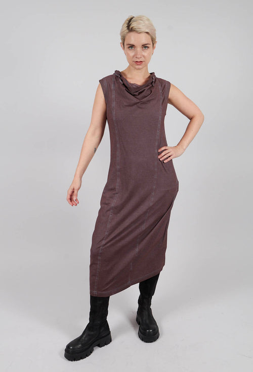 Cowl Neck Fitted Dress in Flamingo Cloud - 2560903
