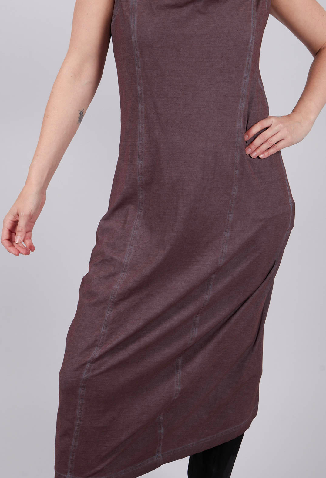 Cowl Neck Fitted Dress in Flamingo Cloud - 2560903