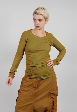 Fitted Long Sleeve T-Shirt in Lagoon Cloud - 2560507