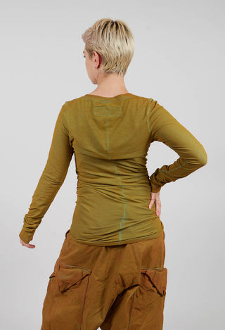 Fitted Long Sleeve T-Shirt in Lagoon Cloud - 2560507