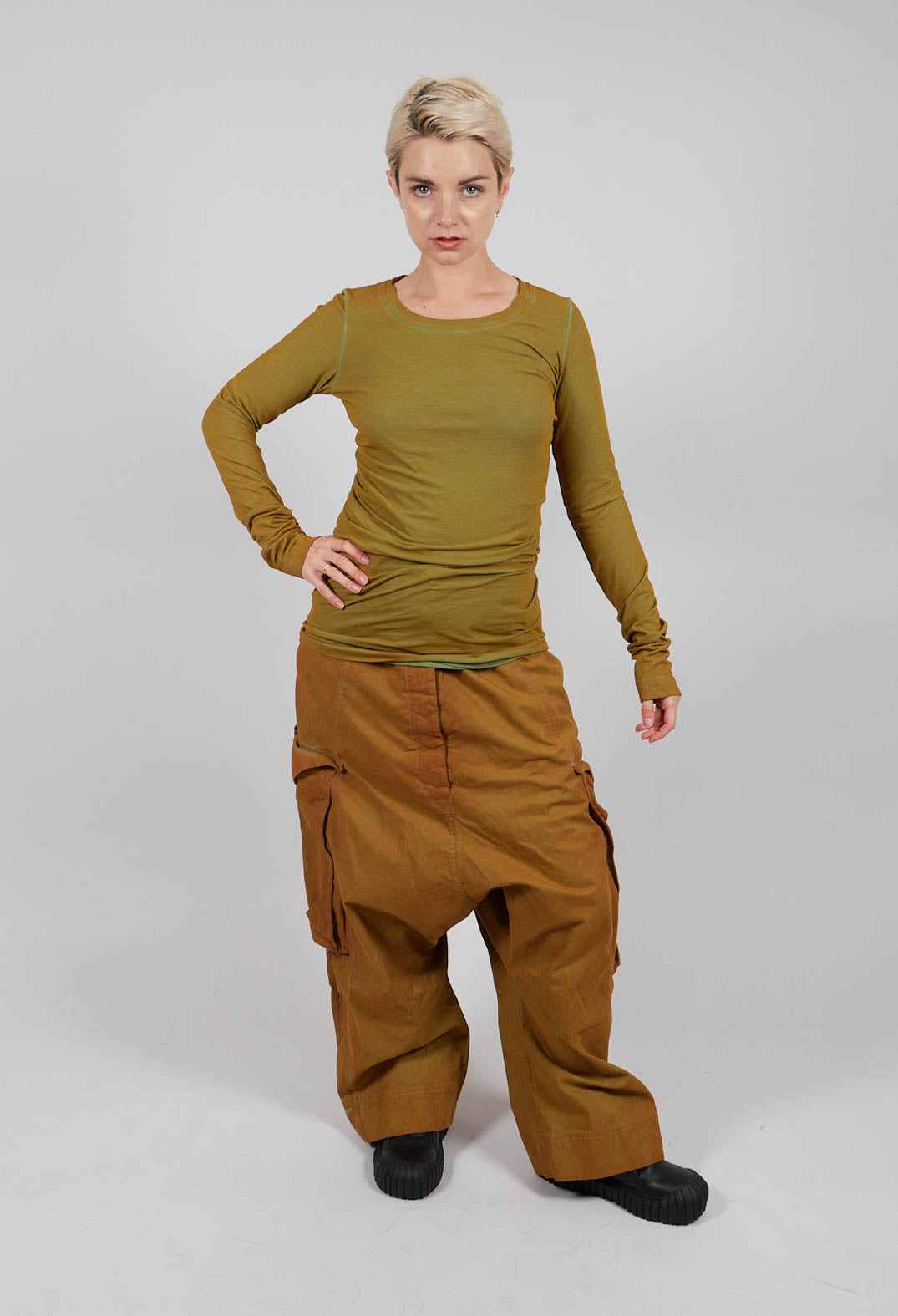 Fitted Long Sleeve T-Shirt in Lagoon Cloud - 2560507