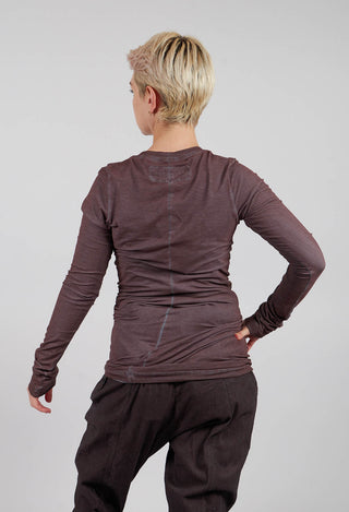 Fitted Long Sleeve T-Shirt in Flamingo Cloud - 2560507