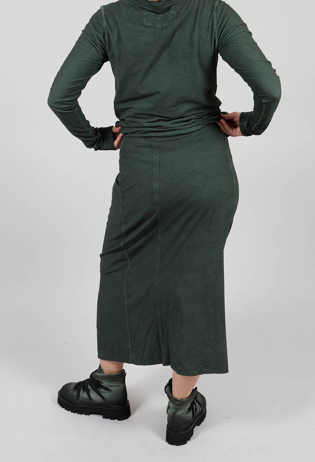 Jersey Pencil Skirt in Pine Cloud - 2560311