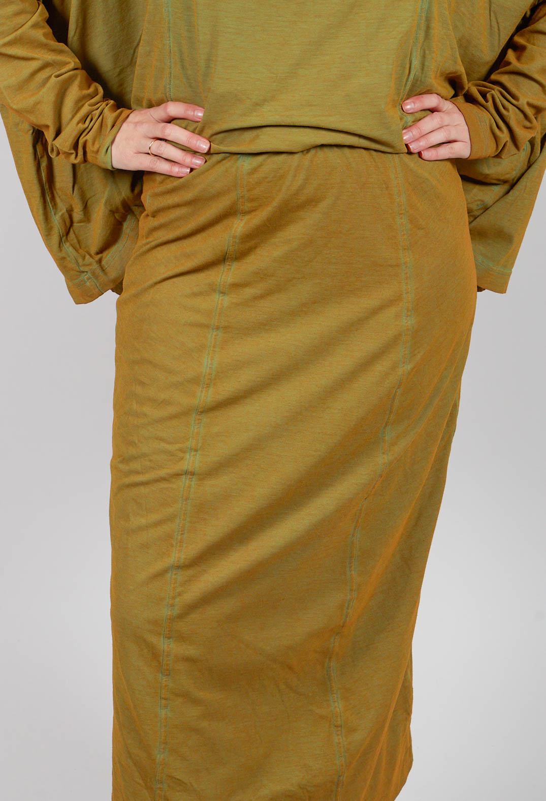Jersey Pencil Skirt in Lagoon Cloud - 2560311