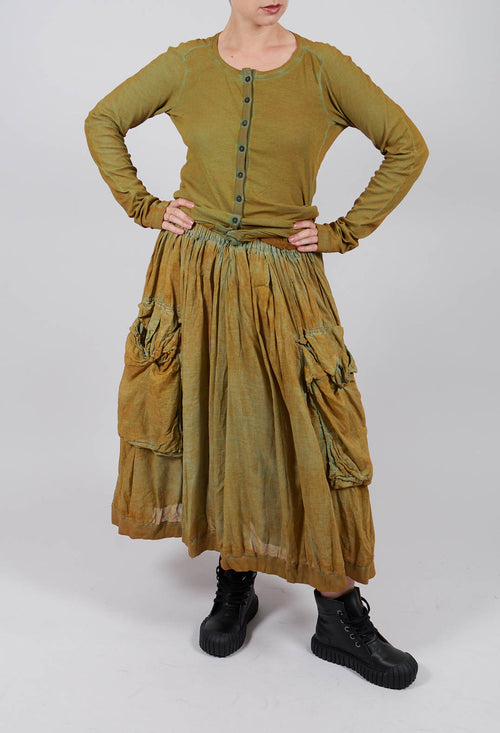Pleated Skirt with Feature Pockets in Lagoon Cloud - 2580301