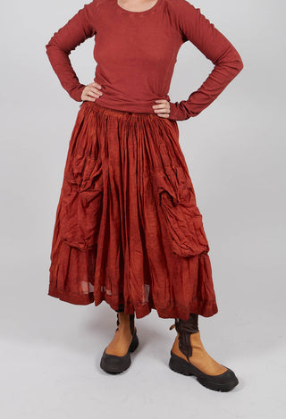 Pleated Skirt with Feature Pockets in Crab Cloud - 2580301