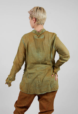 Cotton Blouse with Feature Pockets in Lagoon Cloud - 2580402