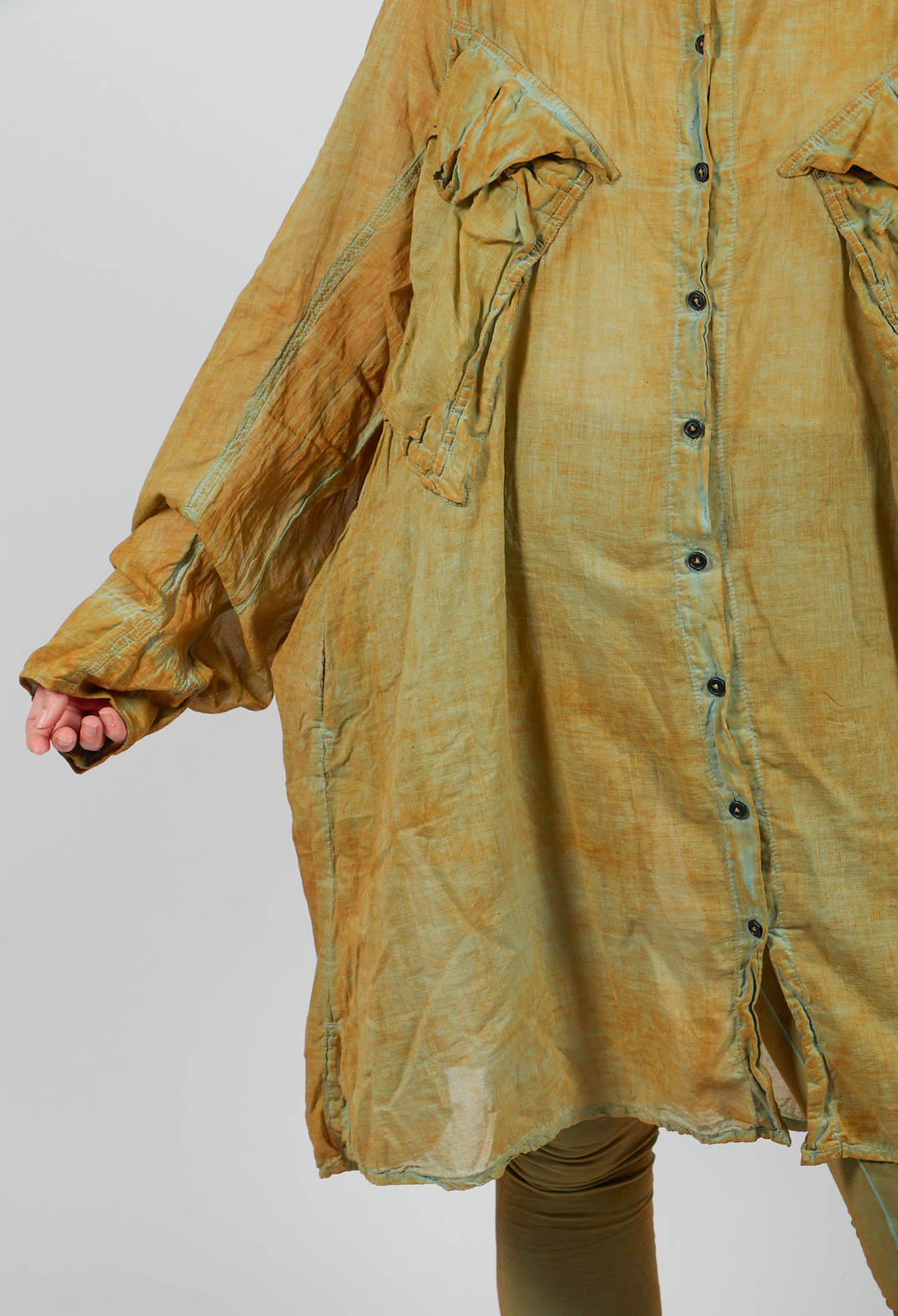 Oversized Shirt Dress in Lagoon Cloud - 2580903