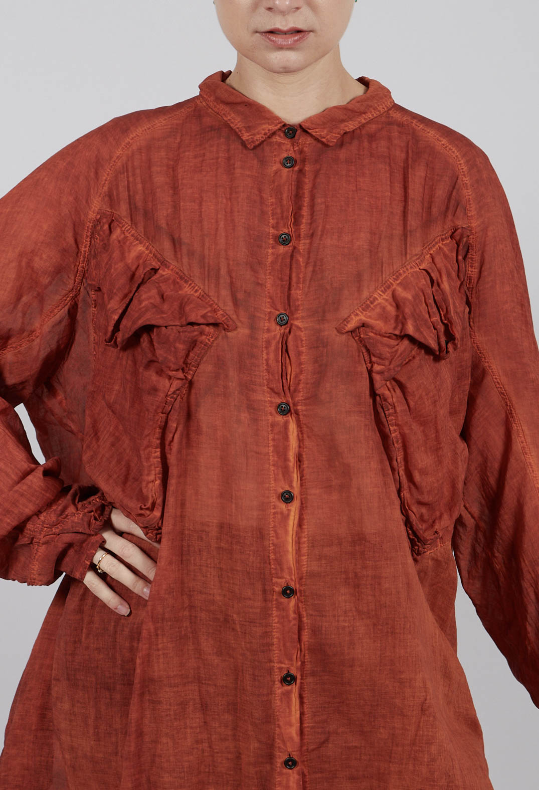 Oversized Shirt Dress in Crab Cloud - 2580903