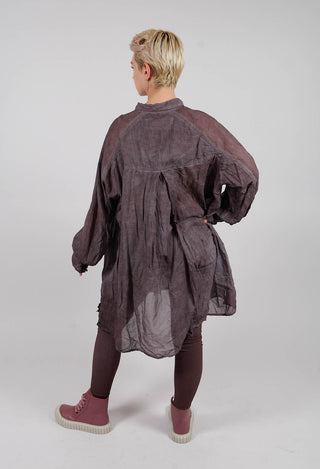Oversized Shirt Dress in Flamingo Cloud - 2580903