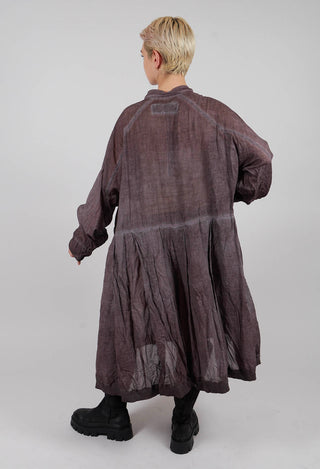 Box Pleat Oversized Shirt Dress in Flamingo Cloud - 2580904