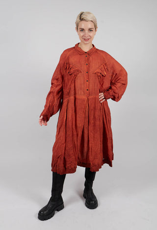 Box Pleat Oversized Shirt Dress in Crab Cloud - 2580904