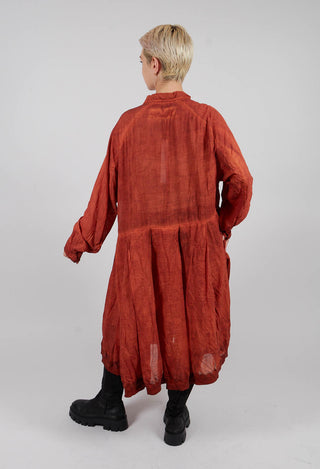 Box Pleat Oversized Shirt Dress in Crab Cloud - 2580904