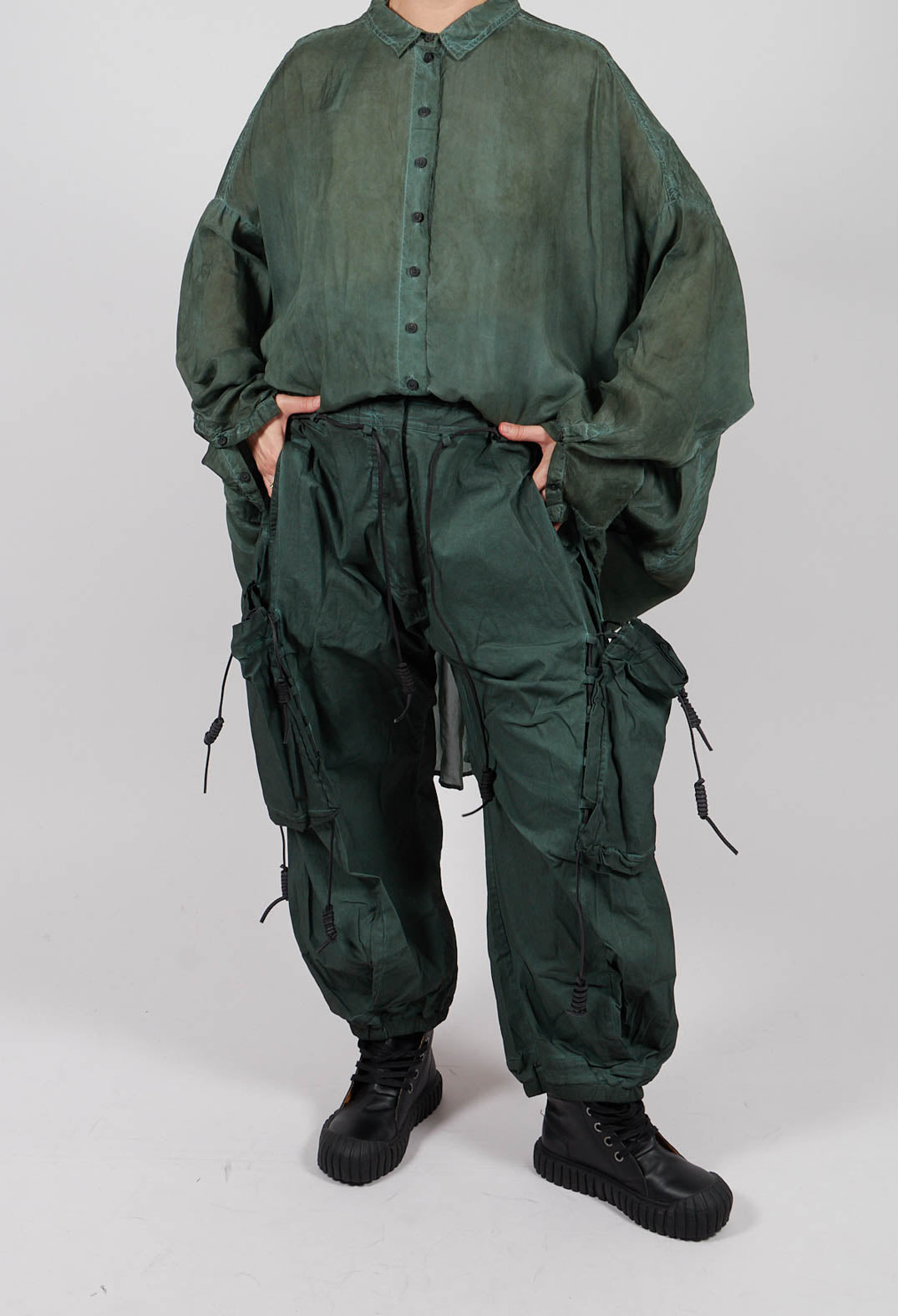 Feature Pocket Trousers in Pine Cloud - 2600101