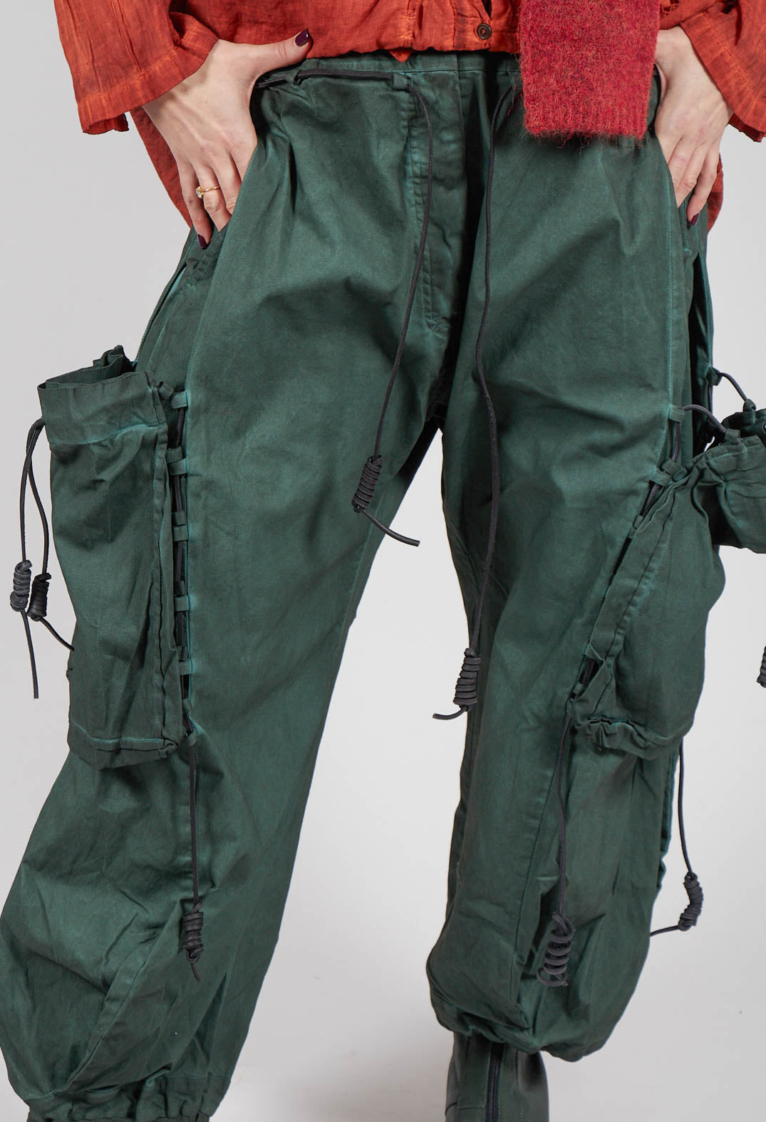 Feature Pocket Trousers in Pine Cloud - 2600101