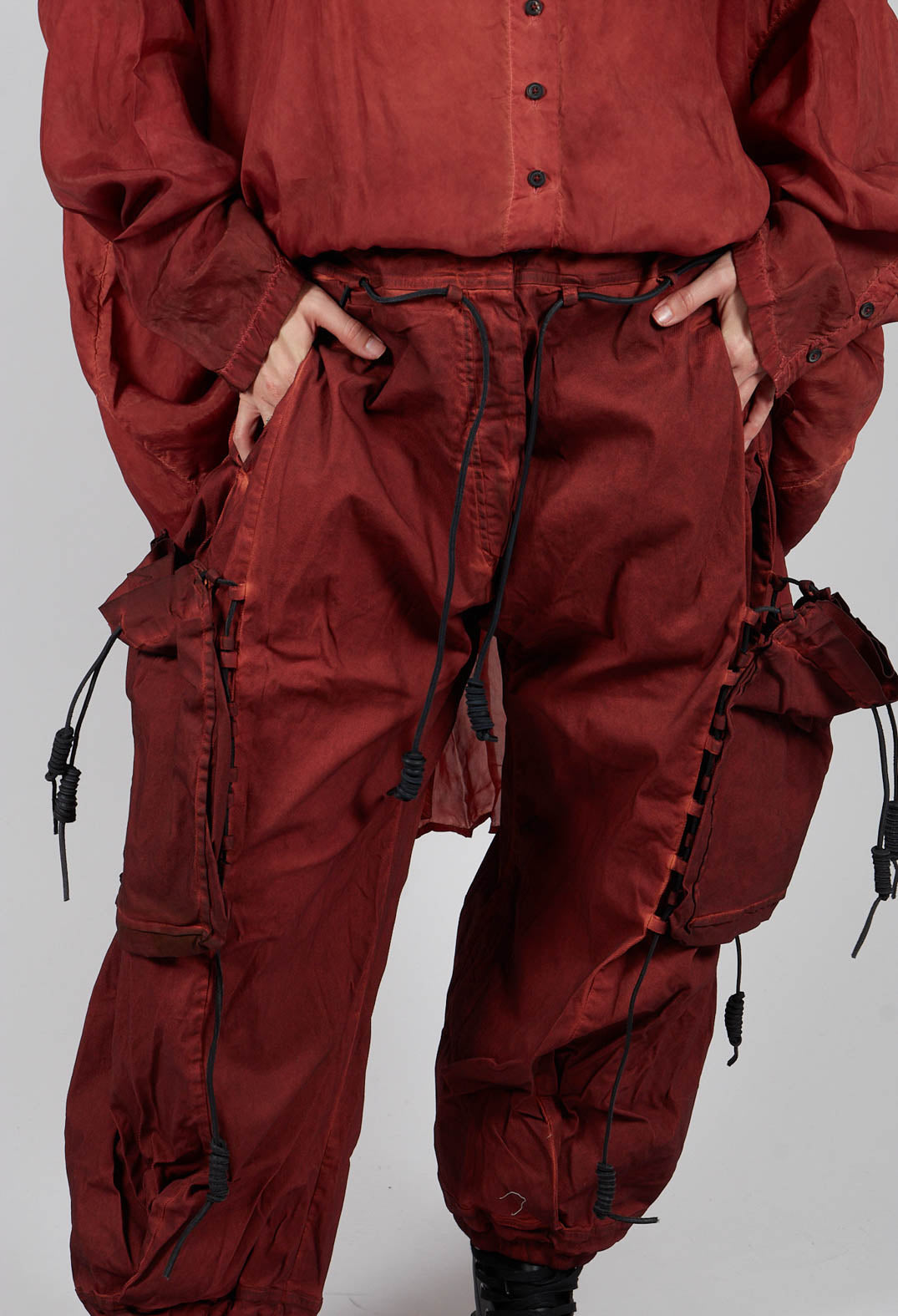 Feature Pocket Trousers in Crab Cloud - 2600101