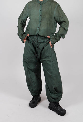 Pleat Hem Trousers in Pine Cloud - 2600105
