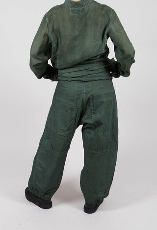 Pleat Hem Trousers in Pine Cloud - 2600105