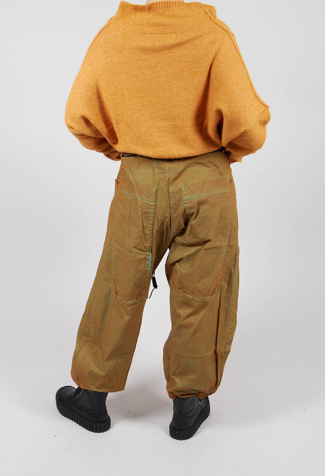 Pleat Hem Trousers in Lagoon Cloud - 2600105